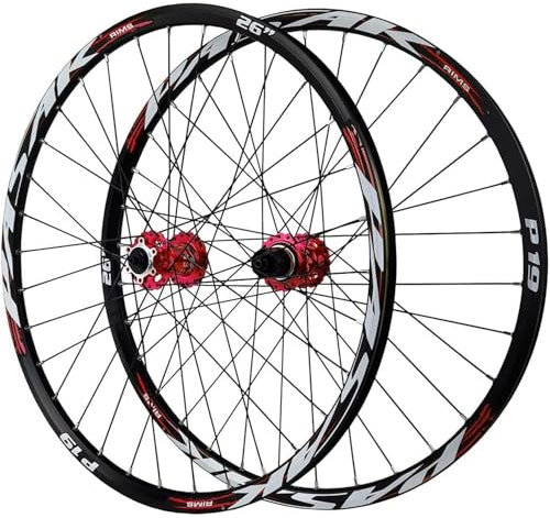 AADDFDD Steckachse MTB-Radsatz 26/27,5 Zoll, Aluminiumlegierung Scheibenbremse HG Sealed Bearing 32H Vorder- und Hinterrad 29ER Fahrradfelge für 7-12 Geschwindigkeit 2215G