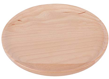Bandeja para Servir de Madera | Plato de Madera Resistente de 20x20 cm para el Desayuno/Ensalada/Postre | Comida con Consciente Ambiental para la decoración del hogar y Uso