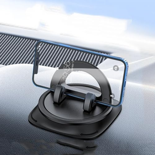 UJHKAQVGT Supporto per cellulare in nano gel per auto, triplo antiscivolo, super stabile, anti-caduta, rotazione a 360 gradi, posizione automatica delle carte, cuscinetto antiscivolo, cruscotto