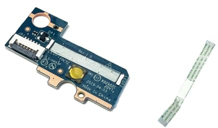 Gintai Câble Carte Mère Bouton d'alimentation pour HP Omen 17-CB 17T-CB FPC72 LS-H493P L57371-001 L61630-001 NBX0002J800 Power Switch Plaque on-FF Button Board/Cable (Plaque+Câble)