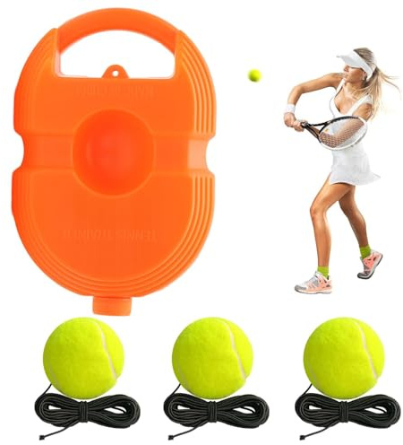 Fiacvrs Tennisträningsset med 3 st studsbollar, reflexboll och tennistränare för utomhuskul, solo-tennis träningsutrustning för självträning, vårboll på en sträng