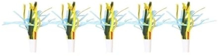 60 pezzi di fischietti da festa con nappe, divertenti oggetti scena for carnevale, sport, compleanni ed eventi Per Partito(Blue)