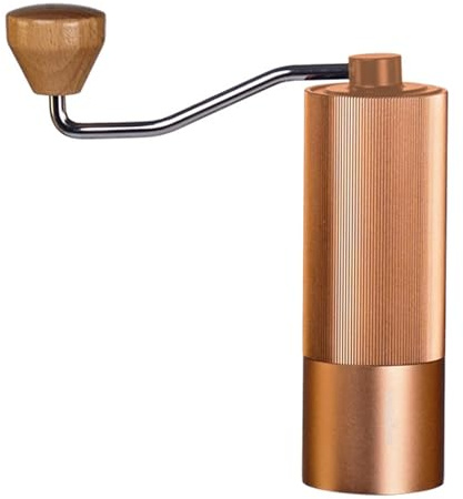 Molinillo de café manual con muelas acero inoxidable 304. Herramienta cocina(Golden)