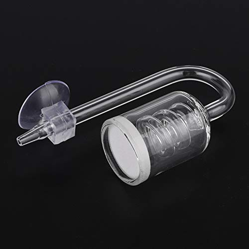 OVAQUIXI Högtransparent Glas CO2-diffusor för Akvarium, Effektiv CO2-förstörare för Vattenväxter, Kristallklar Syrelösning för Fisktankar