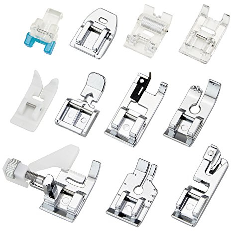 JTDEAL 11Pcs Nähfuß Nähfuss Set Multifunktions Nähfuß Nähfüsse Zubehör Nähfuß der Nähmaschine Nähmaschine Haushaltszubehör-Set für Brother Janome Singer Toyota Elna AEG Nähmaschinen