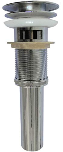 BERNSTEIN - Bonde Lavabo Pop-Up + trop-plein, Valve Clic-Clac Chrome, Système vidage Vasque Bouchon Chrome Ø64mm