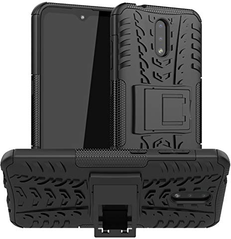 betterfon Oudoor Hülle Kompatibel mit Nokia 2.3 | Case Panzer Hülle Cover Schutzhülle Etui Bumper | Schwarz