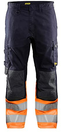 Blaklader 148915138953C54 - Pantaloni da lavoro Antitaglio ''Multinorm'', taglia C54, colore: Blu marinoArancione