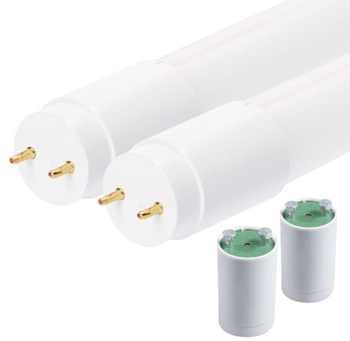proventa LED-Röhre 60cm 2er-Pack 6W 1.100 Lumen neutralweiß 4.000K G13 mit Starter für KVG/VVG