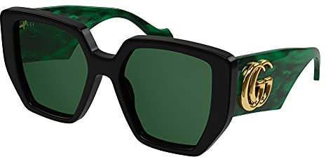 Gucci Occhiali da Sole GG0956S Black/Green 54/19/145 donna