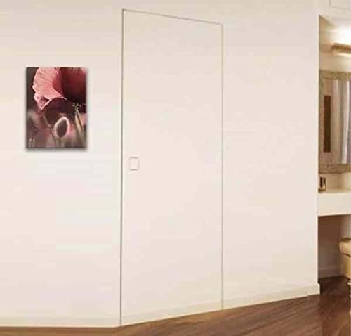 PORTE ITALIANE - Porta Raso Muro Filo Muro con maniglia INVISIBILE - Tipologia tirare destra (Versione Muratura) - Soggiorno, Cucina - 70 x 210 cm - Colore Grezzo