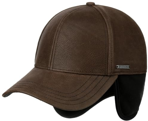 Stetson Chevrette Cowhide Cap Baseballcap Fullcap mit Ohrenklappen Damen und Herren Herbst Winter