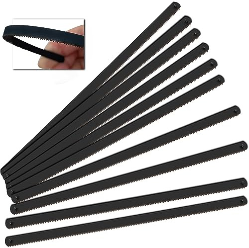 Hanpex Pro Bi-Metall HSS Mini Bügelsäge Ersatzblätter Fine Finish Cut Bügelsägeblatt Set 24 TPI 10 Stück