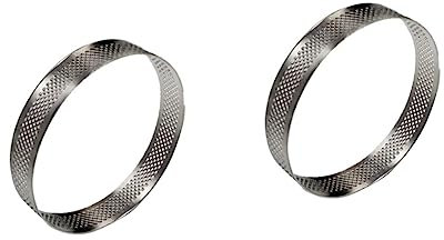 Zerodeko 2 STK Früchtekuchen Mini-Kuchen Rundes Backen Moussepfanne Runde Kuchenform Mousse-tortenring Tart Shell Tortenringform Eistütenhalter Poröse Torte Schokoladenformen Gebäck Klein