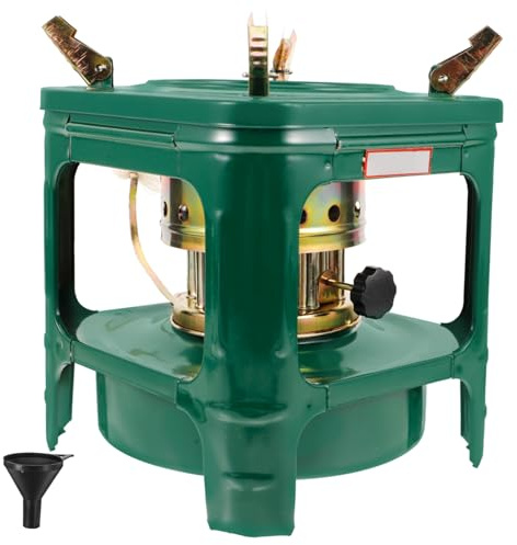 Happyyami Portable Outdoor Kerosene Stove Small 8-Wick Burning Stove with Adjustable Flame Rotary Knob for Camping Tent Cooking and Heating 7.08X7.08X6.88In