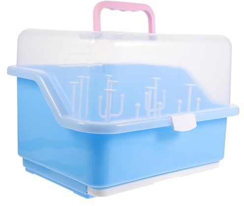 Abaodam Trockenbox Für Babyflaschen Aufbewahrungsbox Milchflaschenständer Deckel Poröser Abfluss Für Schnelles Trocknen Organizer Für Babyprodukte Zur Aufbewahrung