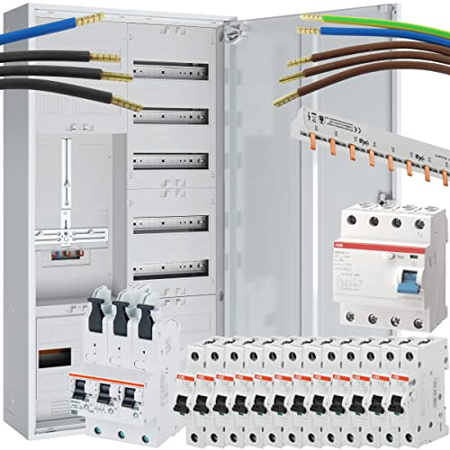 WITTKOWARE 3-Punkt Zählerschrank Komplettset 1Z | 5-reihig mit APZ-Raum & HLAK | VDE 0603 Einfamilienhaus-Verteiler inklusive 40A SLS, 1x FI-Schalter & 12x B16A Automaten