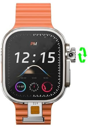 Reloj inteligente DW99 S9 Ultra 2024 de 49 mm, 4G/5G LTE, sistema Android, cámara de 180°, 800W, WiFi, GPS, reloj inteligente para hombres, NFC G00gle Play Store (2+16GB)
