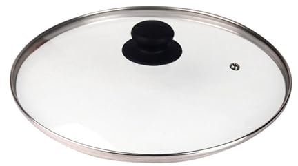 SDA287MZ Tapa Sarten Tapa de Cristal con Mango de plástico con Salida de Vapor, Tapa de cocción Transparente en Varios tamaños for ollas y sartenes Tapas Sartenes Cocina(34)