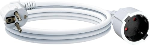 EnergyPro Rallonge Électrique IP44 10 m – Câble PVC Anti-Surchauffe avec Clip de Rangement – H05VV-F 3G1,5mm², 16A/250V, 4000W – Intérieur/Extérieur – Blanc