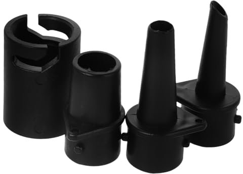 Inflatable Boat Air Valve Adapter for Air Pumps, Black Plastic