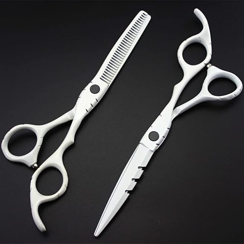Haarschneideschere, 6 Zoll Professionelles Japanisches Weißes Haarscheren-Set Zum Ausdünnen Von Friseurwerkzeugen, Schneidescheren, Friseurscheren-Set