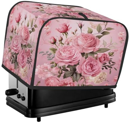 4 Slice Toaster Cover Pink Rose Small Appliance Toaster Dust Cover Kitchen Gifts