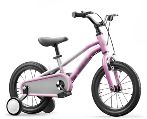 YBNKKUXKN Fahrrad Kinder Fahrrad for Kinder im Alter von 2–8 Jahren, 12–18 Zoll, Kinderfahrrad mit Stützrädern, Handbremse und Korb, Kleinkind-Mädchenfahrrad, Kinderfahrrad kinderfahrrad(Rose,16in)