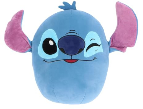 Disney Stitch Kuschelkissen – Plüsch Squishy 22 cm – Weiches Kinderkissen mit Ohren – Geschenk für Kinder & Fans – Original Lizenz