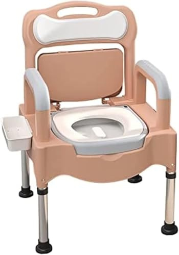 Comodini, Toilette da Comodino, Sedia da Comodino, Vasino per Adulti Regolabile in Altezza per Anziani, Servizi Igienici Portatili per Uso Domestico, Adatto A Persone con Disabilità, Khaki