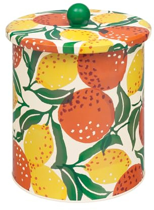 Elite tins Emma Bridgewater - Oranges & Lemons Medium Biscuit Barrel Tin 150 (d) x 173 mm