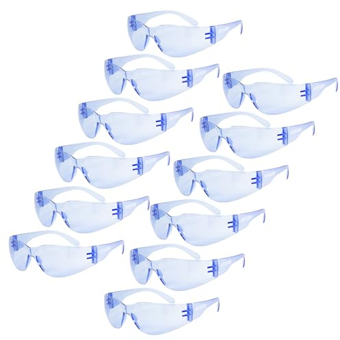 JORESTECH Safety Glasses, ANSI Z87+ Compliant, Impact-Resistant Polycarbonate Lenses, UV Protection, Anti-Scratch Coating, 12-Pack