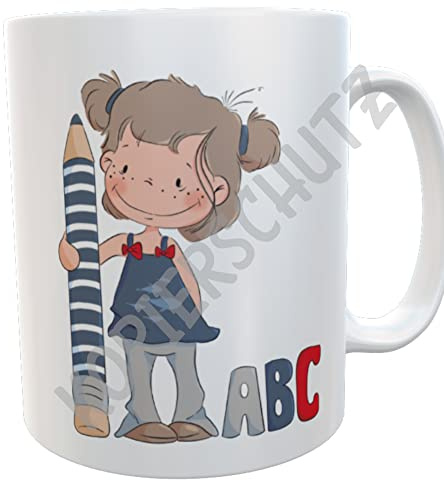 Kilala Tasse Schulkind Mädchen emmapünktchen Geschenk Einschulung Schultüte inkl. Geschenkverpackung (Keramik)