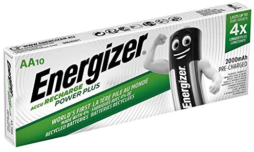 Energizer Battery Rechargeable NiMH Capacity 2000mAh HR6 1.2V AA [Pack of 10]