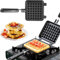 Moule à Gaufres Double en Aluminium, Revêtement Intérieur Antiadhésif, Aucune Substance Nocive ou Additif dans le Matériau, Waffle Maker Appareil pour Cusine Maison