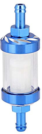 ?lfilter, Universal 8mm Aluminium Legierung Benzinfilter Filtration Reiniger für Motorrad Auto Blau