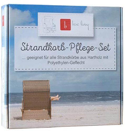 MR. DEKO® Strandkorb Pflege- und Reinigungsset für Hartholz Strandkörbe | Politur - Holz - Teak - Mahagoni - Schmutz - Lebensdauer | Pflegeöl & Kunststoffreiniger | Geflecht Reiniger