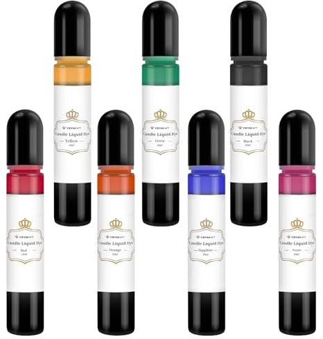 YRYM HT Candle Dye - 7 Colors Candle Making Liquid Dyes, Wax Dye for Candles Making（7 Bottle）