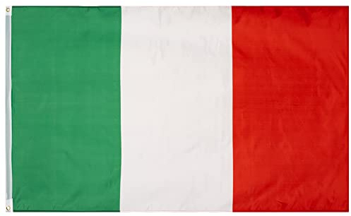 MUWO Flagge Nations Together 90 x 150 cm Nationalmanschaften, doppelseitige Gartenflagge, wetterfeste Fanflagge, Fußballflagge Polyester Länderfagge Deutschland mit Ösen (Italien)