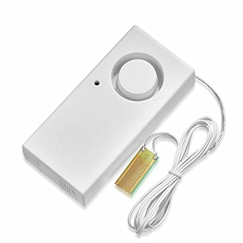 HEIBTENY 2 Stück Wassermelder Wasseralarm Leck und Tropfen Alarm,Wasser Alarm, Batteriebetrieben, Wassersensor,Wasserwächter zum Schutz vor Wasserschäden für Küche, Bad und Keller