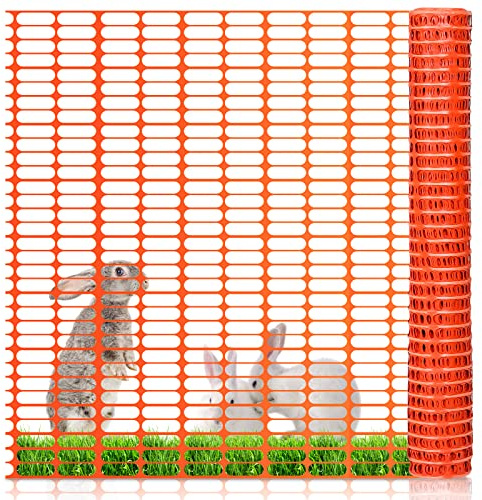 Joparri Lot de 2 filets de protection en plastique - Filet d'avertissement - Filet de collecte - Clôture de chantier - Clôture sauvage - Rouleau - Orange - 1 m x 50 m