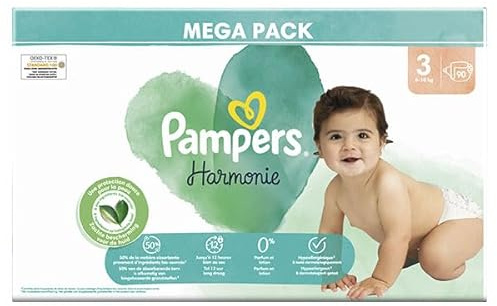 Pampers Harmonie Mega Pack Taille 3 90 couches