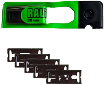 Pack di 5 Lame da 30 mm in Cromo per Pialle RALI G03/G30/B30/Pocket | Lame Originali RALI Reversibili a Doppio Taglio, Non Serve Affilarle | Lame per Pialla da Falegname