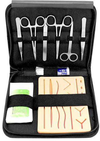 QWORK® Medizinisches Nahtset für Studium und Praxis, Wundnaht-Übungsset, geschenke für medizinstudenten