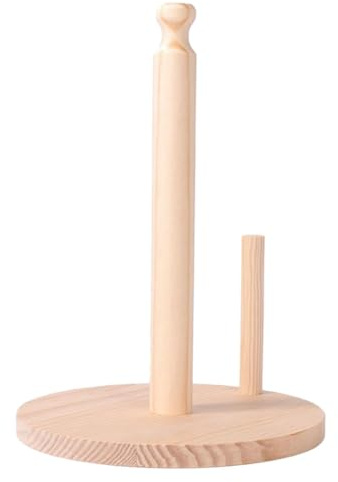 perfk Porta Asciugamani di Carta in Legno Dispenser di Asciugamani di Carta da Terra Organizzatore di Supporti per Rotoli Porta Asciugamani da Cucina, 15x30 cm