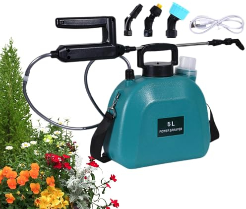 Pulverizador eléctrico a presión de agua, pulverizador eléctrico de jardín,Pulverizador de jardín potable | Rociador de barra retráctil de 3 boquillas de niebla, pulverizador