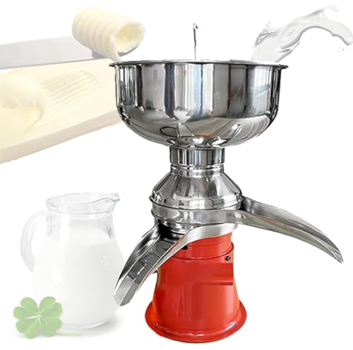 Quixnova Séparateur centrifuge de crème de Lait, Sortie 50 L/H, séparateur de Lait de chèvre 10 500 TR/Min, séparateur de crème de Vache 30 W, séparateurs de crème électriques avec Bol de 5 L