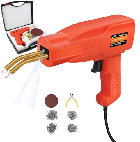 150W Plastic Welding Kit with 800PCS Hot Staples, Corded Plastic Welder with 2 Plastic Welding Rods, Plastic Welder Repair Kit Portable Welding Kit with Carry Case for Car Bumper Repair