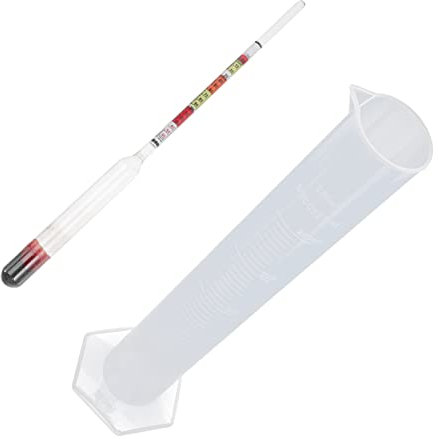 IMIKEYA Hydrometer-kit Mit Testglas Und Dreifacher Skala Werkzeug Für Wein, Fermentierte Getränke Und Alkohol Langlebig Und Robust Für Lange Nutzungsdauer
