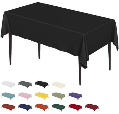 Artoid Mode Tovaglia nera antimacchia, effetto lino, 85x85 cm, tovaglia in lino lavabile, biancheria da tavola per cucina, giardino, vacanza, festa, decorazione